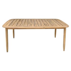Table de salle à manger d'extérieur rectangulaire en bois massif, moderne, imperméable, écologique, durable, 8 places, montage facile, marque OEM, jardin, patio - Product Image 3