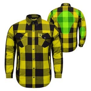 เสื้อเชิ้ตผ้าแฟลนเนลเสริมใยเคฟลาร์สำหรับนักขี่มอเตอร์ไซค์ชาย  พร้อมแผ่นป้องกันบริเวณหลัง ข้อศอก และไหล่ - Product Image 1