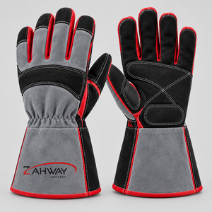 Gants de soudage à bas prix, gants tactiques en cuir, longueur de poignet personnalisée, durables, pour travaux extérieurs en hiver, gants de soudage - Product Image 1