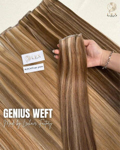 ผมแท้เวียดนามคุณภาพสูง LEXHAIR แบบเวอร์จิ้น  ชนิด Genius Weft  จัดเรียงเกล็ดผมอย่างสมบูรณ์แบบ  แบบเย็บสองชั้นด้วยเครื่องจักร  ดูเป็นธรรมชาติ - Product Image 4