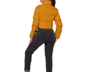 Customized Women's <b>Cropped</b> Knitted Canvas <b>Puffer</b> <b>Jacket</b> High Quality Breathable Waterproof Cotton Polyester Plus Size Winter - Product Image 6