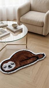 Alfombra Antideslizante de Lana Tejida a Mano con Forma de Foca Durmiente, Diseño Geométrico, Suave y Afelpada, para Habitación Infantil, Alta Demanda - Product Image 4