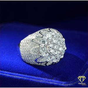 Anillo de Diamante Cultivado en Laboratorio de Plata 925 de Lujo con Brillo Intenso para Compradores de Joyería al por Mayor - Product Image 3