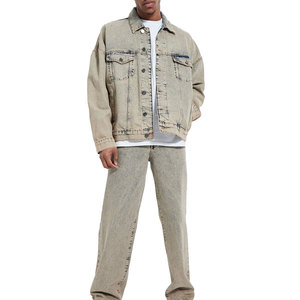 Meilleures ventes : Costumes en jean d'hiver pour hommes sur mesure, boutons unis, haute qualité, 100 % coton, service OEM, dernier design - Product Image 1