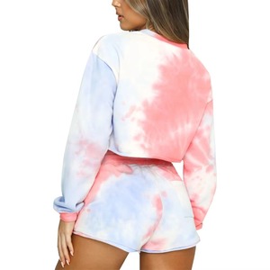Best quality top <b>material</b> Women's Tie <b>Dye</b> Crop Top Hoodies Best high demanding latest version Women's Tie <b>Dye</b> Crop Top Hoodies - Product Image 3