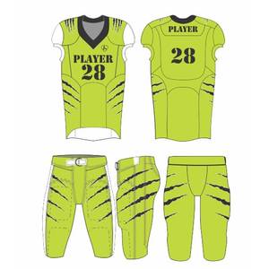 Ensemble d'uniformes de football américain à manches courtes, personnalisés par sublimation, grandes tailles, OEM ODM, pour équipes - Product Image 3