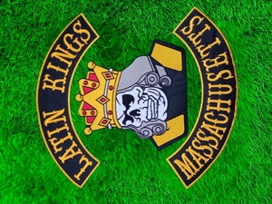 Parche Bordado de los Latin Kings Massachusetts – Diseño Calavera y Corona para Motociclistas, Termoadhesivo o para Coser en Chaquetas y Chalecos - Product Image 4