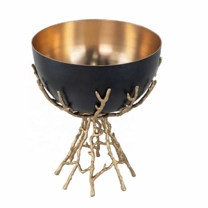 Nouveau modèle de branche de corail Bol décoratif rond en métal Bol à fruits en métal Table à manger Centre de table Bol en aluminium - Product Image 4