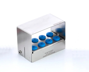 Caja Organizadora de Instrumentos Estériles para Esterilización de Implantes Dentales, Porta Brocas Reutilizable, Manual, Azul, Acero Inoxidable - Product Image 2
