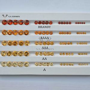 Piedra preciosa de corte redondo de citrino Natural de 2mm-10mm para la fabricación de joyas de oro Compre piedras preciosas calibradas Proveedor en línea Regalos de piedra natal - Product Image 1