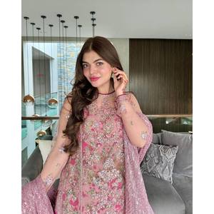 Party Wear XL Top-Bata y Dupatta con hilo y secuencia de trabajo - Product Image 4