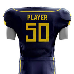 Nouveaux maillots de football américain personnalisés imprimés et ensemble complet de pantalons avec design personnalisé, séchage rapide, ensembles uniformes 100% polyester - Product Image 5