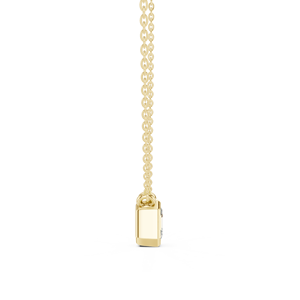 Collier pendentif en diamant taille Asscher serti clos, or blanc 14K 18K, or jaune, platine - Fournisseur en gros - Product Image 2