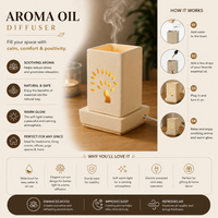 Ensemble de bougies et diffuseurs de parfum de qualité supérieure avec diffuseur d'huile aromatique électrique en céramique |   Brûleur d'huiles essentielles artisanal, décoration d'intérieur