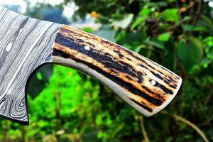 Cuchillo compacto multiusos hecho a mano con hoja de acero estampado y mango estilo asta de ciervo, proveedor mayorista OEM ODM para uso exterior - Product Image 4