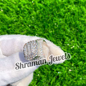 Anillo de Lujo para Hombre con Moissanita, Totalmente Cubierto de Piedras, Corte Brillante Personalizado, Chapado en Oro Rosa sobre Plata 925, Estilo Hip Hop, Regalo de Aniversario, Compromiso o Boda - Product Image 2
