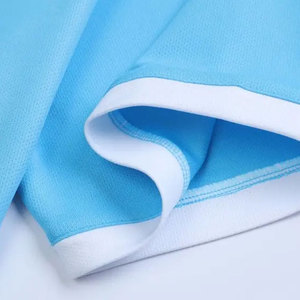 Conjunto de Fútbol para Hombre, Cuello en V, Color Azul Claro, Secado Rápido, Manga Corta, Uniforme de Poliéster de Color Sólido para Adultos, Todas las Temporadas - Product Image 3