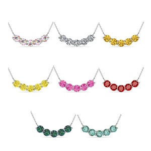 Nouveau Moissanite Passé Diamant <span class=keywords><strong>Testeur</strong></span> 925 Argent Sourire Courbe Pendentif Collier Bijoux De Marque pour Femmes Destiny Bijoux - Product Image 2