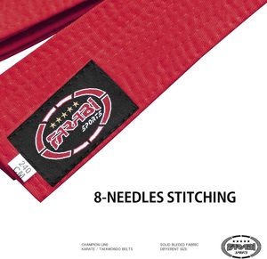 Ceinture de karaté, de judo et de taekwondo de haute qualité, légère, douce, au design personnalisé, vêtements d'arts martiaux, respirante, durable, unisexe, personnalisable - Product Image 4