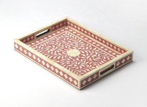 Best Quality Customized Size and Color Polished Bone Inlay Modern Luxury Storage <b>Tray</b> for Desk Bedding Hand Gift Use - Product Image 6