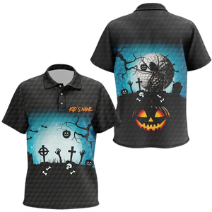 Polo de Halloween, uniforme de equipo personalizado para profesores, tela transpirable, venta directa al por mayor - Product Image 4