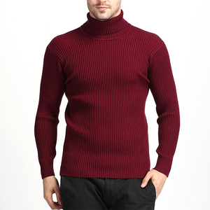 <b>Men's</b> <b>Turtle</b> <b>Neck</b> Thick Knit Pullover 100% Merino Wool Turtleneck Sweater <b>Men</b> Plus Size High <b>Neck</b> Cotton Turtleneck Sweater - Product Image 1