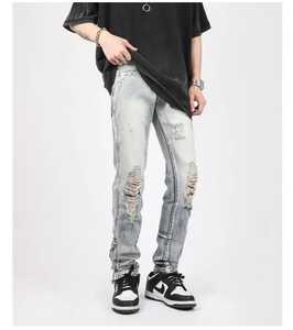 Jeans de Corte Regular para Hombre, Pantalones de Mezclilla Modernos, Cintura Media, 100% Algodón, Corte Recto Ajustado, Lavado Invernal, Estilo Casual, Cómodos y Elegantes - Product Image 5