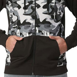 Sweat-shirt à capuche zippé uni pour homme, doux et chaud, veste décontractée de style athlétique avec capuche réglable pour les voyages et les activités de plein air - Product Image 4