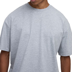 Custom <b>White</b> Cotton Bamboo Jersey 210g <b>Short</b> <b>Sleeve</b> Casual Heat-Transfer Breathable Oversized Regular Length Boxy T-<b>shirt</b> <b>Men</b> - Product Image 3