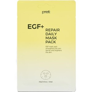 แผ่นมาส์กหน้า Prreti EGF+ Repair Daily Mask Pack สูตรบำรุงผิวจากเกาหลี ช่วยเพิ่มความชุ่มชื้น ขายส่ง สำหรับการดูแลผิวหน้า - Product Image 6