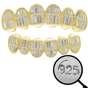2024 luxe 10k solide or dents grill diamant 2023 style tendance Provence personnalisé grillz poussière moissanite unisexe pour femmes hommes - Product Image 2