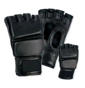 Premium Black MMA Gloves Red Trimmed Grappling Mitts Professional Martial Arts Sparring Punching Training Open Palm Boxing Mitts - Product Image 2