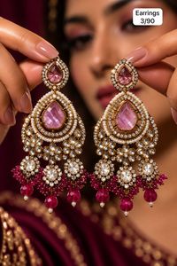 Pendientes de Araña Florales Modernos de Latón Chapado en Oro con Perlas de Imitación para Mujer, Ideales para Bodas y Fiestas - Product Image 2