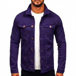 Men's Slim Fit Canvas Waterproof Hooded <b>Running</b> <b>Jacket</b> Solid Color Turn-down Collar Casual Cotton Long Length Zipper Closure - Product Image 3