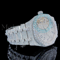 Montre Hip Hop entièrement sertie de diamants Moissanite pour hommes, montre-bracelet de luxe tendance pour rappeurs, artistes, influenceurs et collectionneurs