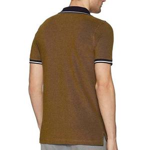 Polo à manches courtes en tricot uni pour homme, style décontracté, tissu respirant, longueur normale, faible MOQ - Product Image 4