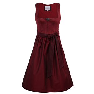 Elegante Vestido Midi de Mujer, Corte en A, Manga Corta, Cuello Festoneado, Terciopelo, Cintura Natural, Tejido, con Cinturón, para Fiesta, Otoño - Product Image 1