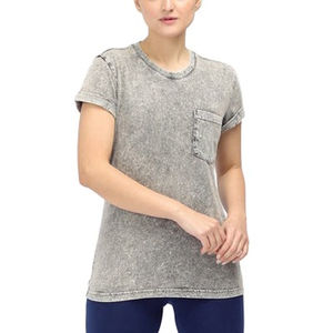 Camiseta de Mujer con Efecto Desgastado, 200GSM, Algodón Pesado, Estilo Casual, Verano, Ecológica, Moda Urbana, OEM, Marca Privada - Product Image 1