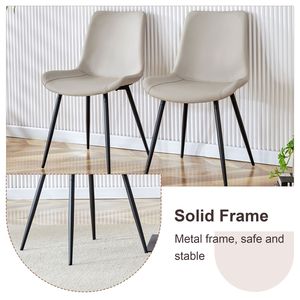Set Tavolo da Pranzo Allungabile 59-71 Pollici con Tavolo Estraibile in MDF Noce e 8 Sedie in PU Artificiale Grigio Caldo - Product Image 6