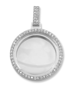 Pendentif Charme Unisexe Classique Solitaire en Diamant Taille Brillant Certifié IGI/GIA Couleur D Plaqué Or Bijoux Fins de Luxe - Product Image 1