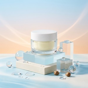 Crème hydratante pour le visage aux graines de camélia avec acide hyaluronique et aloe vera OEM MOQ 350 flacon en verre - Product Image 3