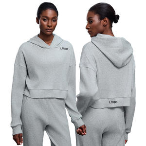 Sweat-shirt à capuche zippé pour femme, en tissu Air Layer 300 GSM, doux, à manches longues, pour le sport, les loisirs, l'extérieur, chaud et décontracté - Product Image 1