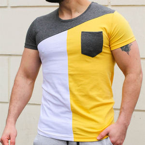 Camisetas de Corte Cuadrado en Oferta, Camisetas Lisas al por Mayor con Bolsillo Lateral Delantero, Camisetas Personalizadas - Product Image 4