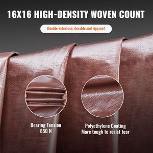 Telo in polietilene impermeabile extra spesso 16 Mil 20x40 piedi, telone multiuso per esterni con occhielli, nuovo telone extra 20x40 piedi 16 Mil - Product Image 4