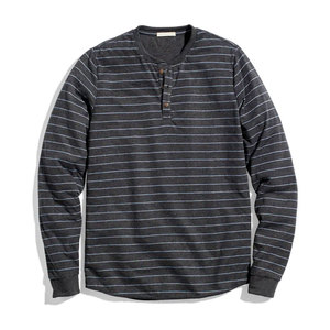 T-shirt à manches longues pour homme, gris, col rond, coupe classique, tricoté, couleur unie, style décontracté, respirant, polyester - Product Image 4