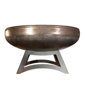 Antique Indian-Inspired Black Metal <b>Fire</b> <b>Pit</b> Vintage Furniture for Hotels Bars Restaurants - Product Image 4