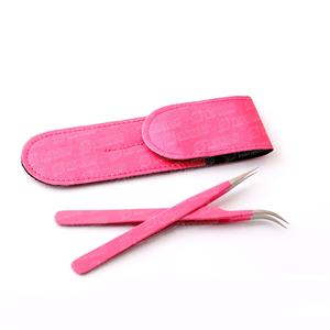 Juego de pinzas de pestañas de acero inoxidable curvo fuerte de último diseño, herramienta de extensión de pestañas con punta de fibra para recoger e injertar - Product Image 5