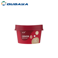 100g 130Ml Pp vaso de plástico Mciwavable vasos desechables con tapas postre pastelería taza con cuchara