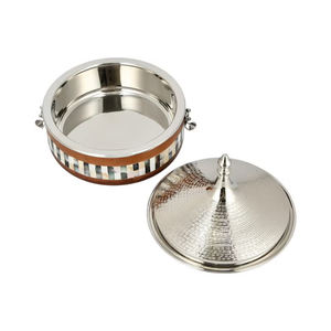 Casseroles de Luxe Métalliques Personnalisées avec Chauffe-Plats Intégré, Style Arabe, pour Hotpot - Product Image 4