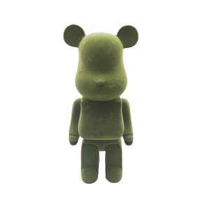 ตุ๊กตาหมีการ์ตูนสีเขียว งานศิลปะเซรามิกเคลือบสีด้วยมือ ของสะสมตกแต่ง - Product Image 1